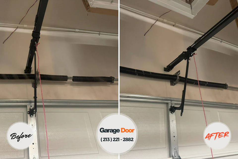 Before and after: garage door repair Mill Bay, AK